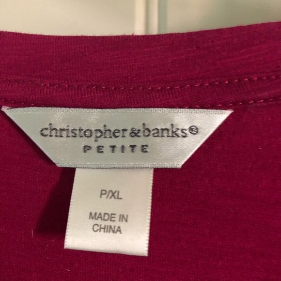 NWOT-C & B PXL Long Sleeve Tee Deep Mauve/Fuchsia - Picture 4 of 6